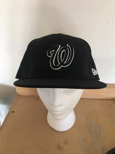 Washington Nationals New Era 7 3/4 Black Basic 59FIFTY Fitted Hat