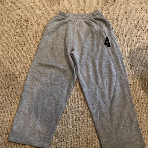 Gray w/ Black #4 Sweatpants Adult L