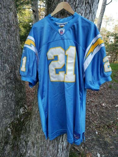 VTG Ladanian Tomlinson Chargers Reebok Authentic Jersey 56 3XL Powder Blue