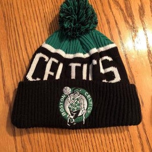 Black Boston Celtics Winter Hat