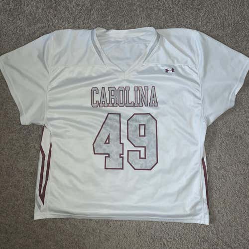 [GAME WORN] South Carolina Lacrosse White Game Jersey (2017) [XL]