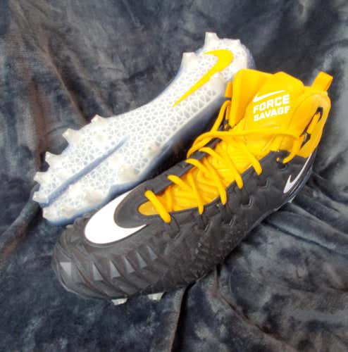 New Nike Force Savage (US Size 14) Yellow Black Football Cleats