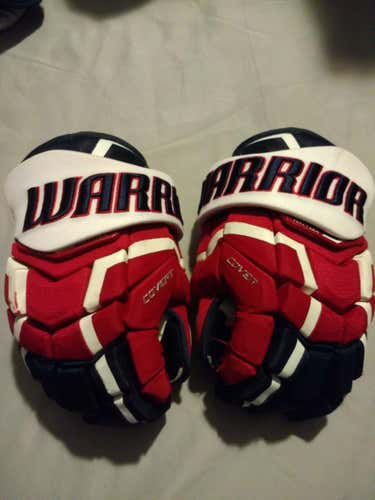 Used Washington Capitals 13'' Warrior Covert QRL gloves