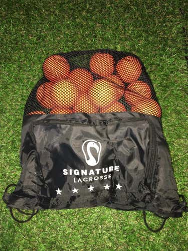 Shooter Bag Of 25 Orange Signature Lacrosse Balls