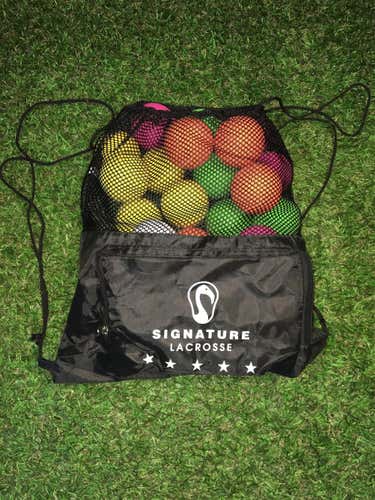 Shooter Bag Of 25 Rainbow Assorted Signature Lacrosse Balls