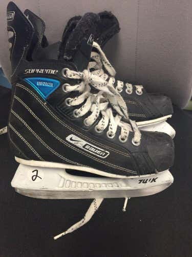 Youth Size 2 Bauer Supreme Enforcer Ice Hockey Skates