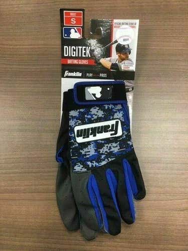 Franklin Digitek Series Batting Gloves Grey/Royal Adult Large *NEW*