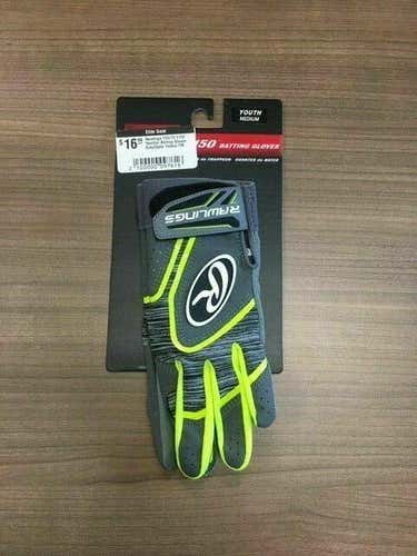 Rawlings 5150 Heather Batting Gloves Grey/Optic Adult Large *NEW*