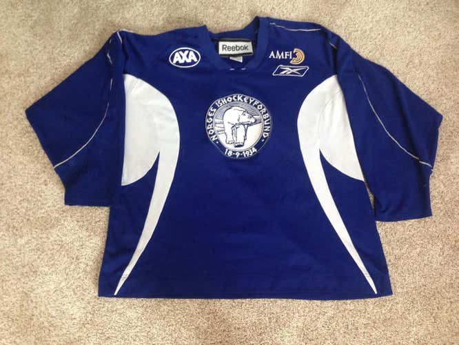 IIHF Norway  Reebok Practice Jersey Blue