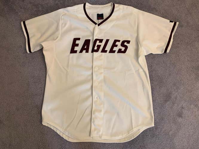 Boston College Eagles Authentic Baseball Game Jersey - Cream Retro - Wilson 48