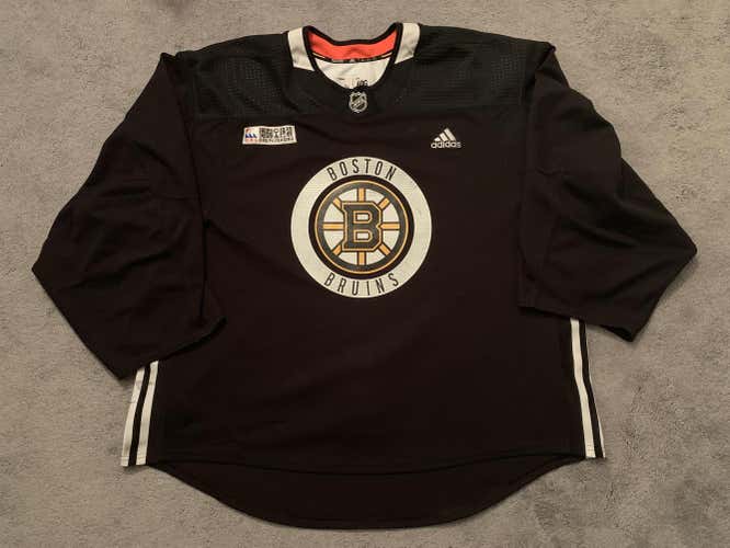 Boston Bruins Adidas Pro Stock Goalie Cut Practice Jersey, Zane McIntyre (MeiGray)