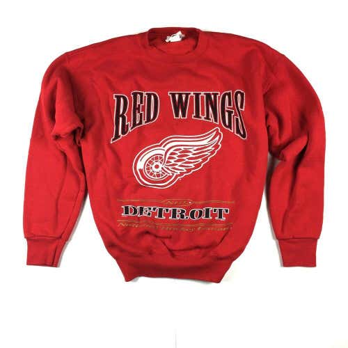 Vintage Nutmeg Detroit Red Wings Crewneck Sweatshirt NHL Hockey Lee Sport Sz L