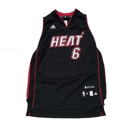 Lebron James Miami Heat Jersey #6 by Adidas Limited Edition Black/Red Plaid