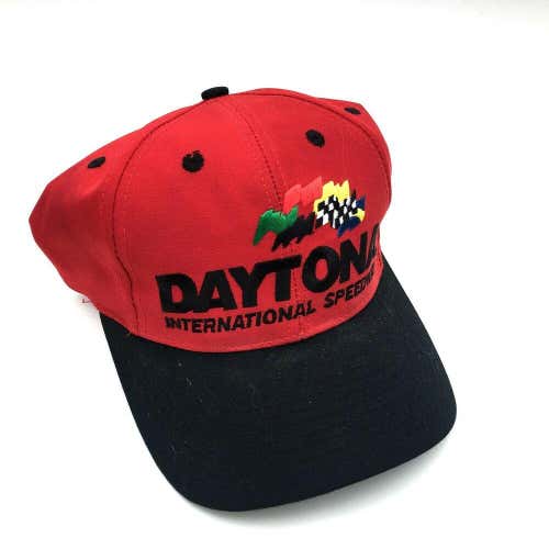 VTG Daytona International Speedway Snapback Hat Cap Red/Black NASCAR Adjustable