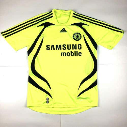 Adidas Chelsea Football Club Away Soccer Jersey Neon Yellow/Green 2007 2008 Sz M