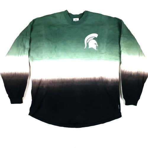 Michigan State University Spartans Long Sleeve Shirt Shoulder Logo (Sz Large)