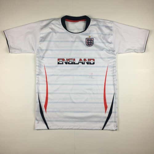 England National Soccer Team Futbol Embroidered FIFA White/Red/Blue (Sz Large)