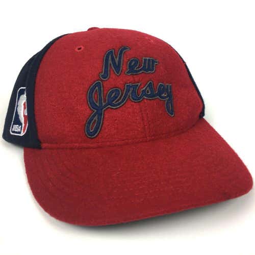 Nike New Jersey Nets Fitted Baseball Cap Wool Embroidered NBA Basketball 7 1/8