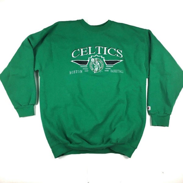 90s Boston Celtics Crewneck Sweatshirt by Logo Athletic NBA Basketball (Sz L)