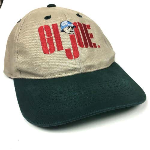 Vintage 1980s G.I. Joe Snapback Hat Embroidered Brown/Green Hasbro