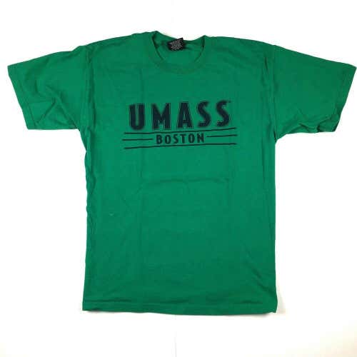 University of Massachusetts Boston Beacons T-Shirt Green MV Sports Sz Large