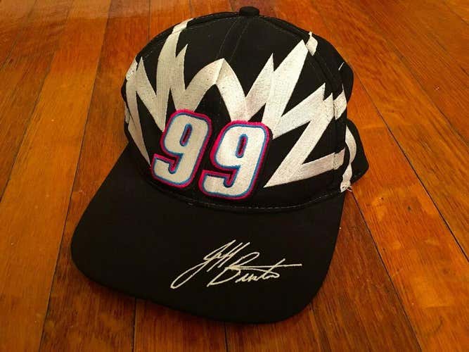 VTG 90s Jeff Burton #99 Racing Snapback Hat Sharktooth NASCAR Embroidered (OSFM)