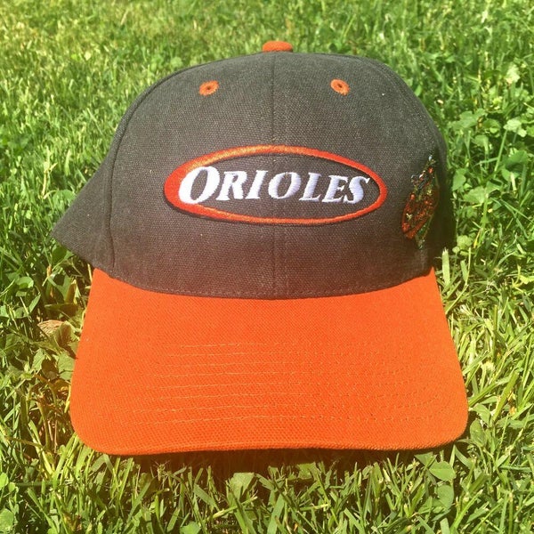 VTG 90s Baltimore Orioles Baseball Cap Oval Logo Embroidered Strapback Hat  MLB