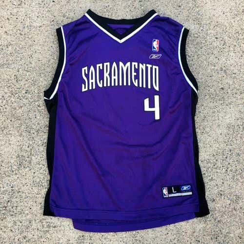 VTG Sacremento Kings Chris Webber Basketball Jersey #4 by Reebok Sz Youth L