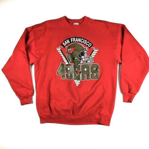 Vintage 90s San Francisco 49ers Crewneck Sweatshirt NFL Football Red/Gold Sz XL