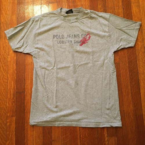 Polo Jeans Co Lobser Shack T-Shirt by Ralph Lauren Gray (Sz Small)