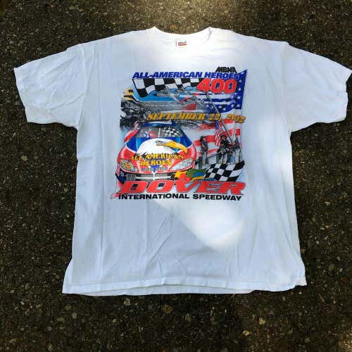 2002 NASCAR All-American Heroes 400 Racing T-Shirt Dover International Speedway