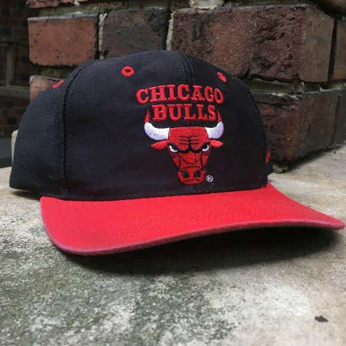 VTG 90s Chicago Bull Snapback Hat by AJD Embroidered NBA Basketball OSFM