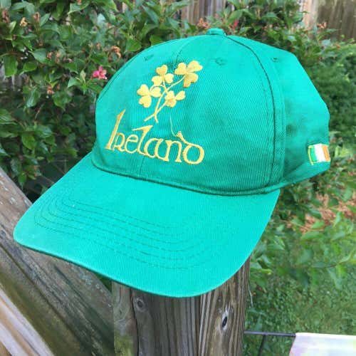 VTG Ireland Snapback Hat Embroidered Irish Flag Clover Green/Gold (OSFM)