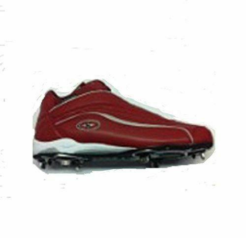 Easton Thunder Mid Metal Baseball Cleats, Men's Red 10 1/2