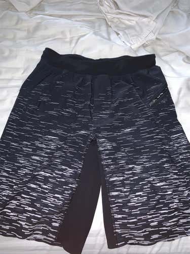 Lululemon Shorts Black With White Stripes