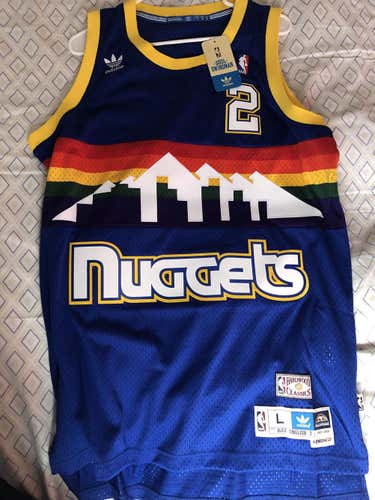 New Adidas Alex English throwback jersey size large