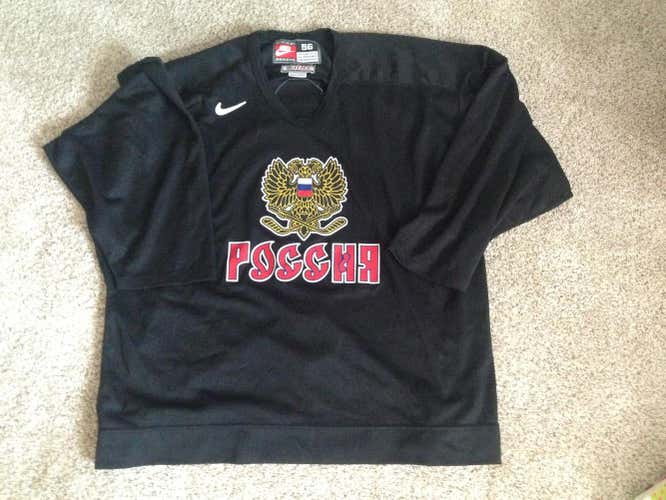 IIHF Russia Nike Jersey Pro Stock 56 Black