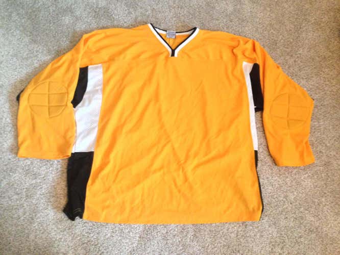 Goalie Cut Tackla(Montreal) Jersey size Goalie Cut XXL Yellow Black White