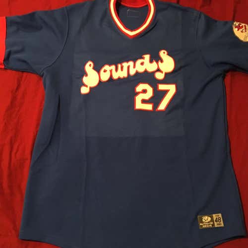 2013 Nashville Sounds #27 Jesus Sanchez Signed Autographed Game Used Worn MiLB Jersey Brewers