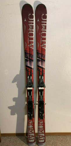Atomic Crimson Titanium Ti Nomad Downhill Skis 176 cm. Atomic Demo Bindings