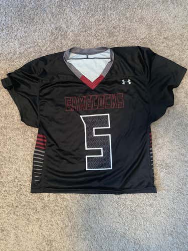 [GAME WORN] South Carolina Lacrosse Black Game Jersey, #5 (2018) [L]