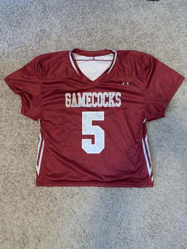 [GAME WORN] South Carolina Lacrosse Garnet Game Jersey, #5 (2017) [L]