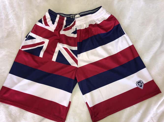 Men’s lacrosse Red/white/blue Flag Shorts Adult XL