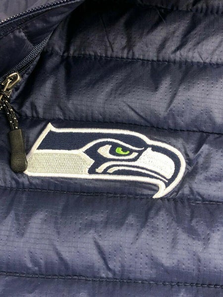 NFL Seattle Seahawks Full Zip Hooded Puffer Jacket Blue G-III Big & Tall  Men 6XL