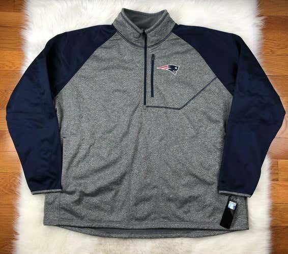NFL New England Patriots Soft Shell 1/4 Zip Pullover Track Jacket G-III Men 4XL