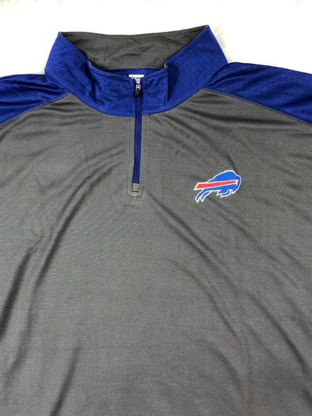 $60 Buffalo Bills NFL Pullover 1/4 Zip Layering Poly Jersey Big & Tall,  Blue 5XL