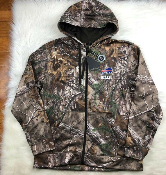 Buffalo Bills NFL RealTree Xtra Trophy Quiet Tech Fleece Hoodie, Camo Men's L