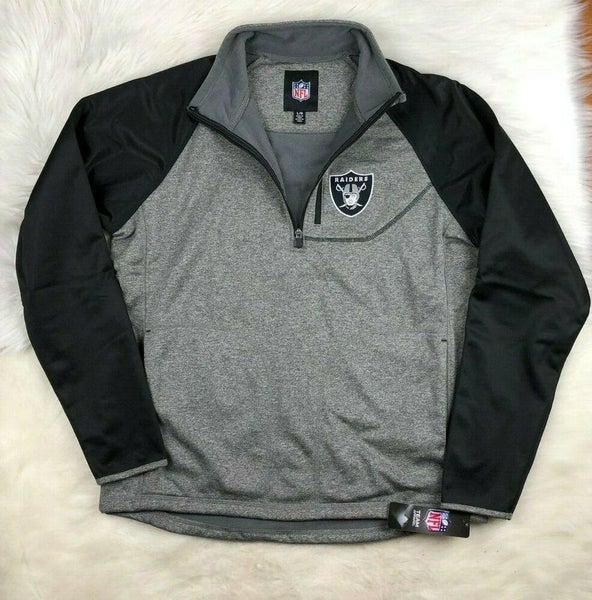 Oakland Raiders Soft Shell 1/4 Zip Pullover Track Jacket G-III