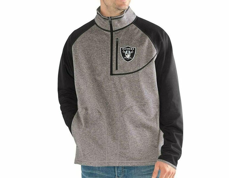 Oakland Raiders Soft Shell 1/4 Zip Pullover Track Jacket G-III