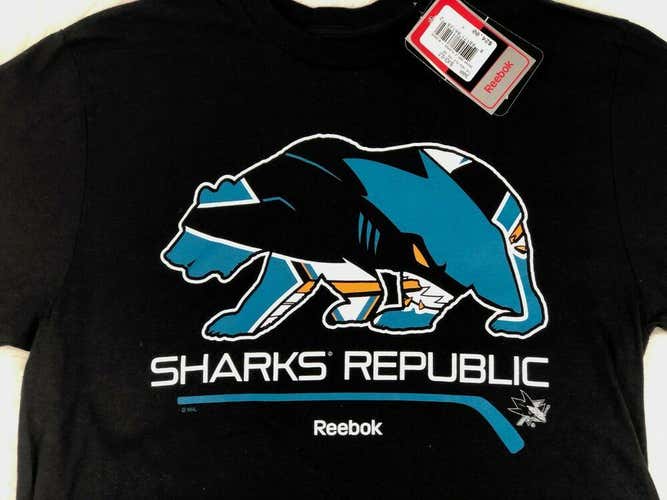 San Jose Sharks NHL Reebok Sharks Republic California Republic Men T-Shirt S